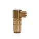 Riegler Temperierkoppeling DN 6, buitendraad, afsluitklep, messing, M14 x 1,5 90 °, PN max. 15 bar, medium/omgevingstemperatuur. -20 °C tot 160 °C