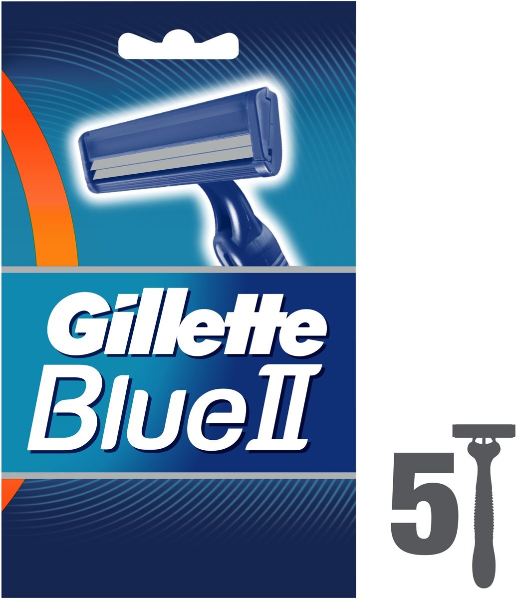 Gillette Blue II Long Handle Wegwerp Apparaat Met Dubbel Mes