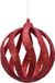 Decoris Kaemingk B.V. 12x Open kerstballen rood met glitters 8 cm kunststof