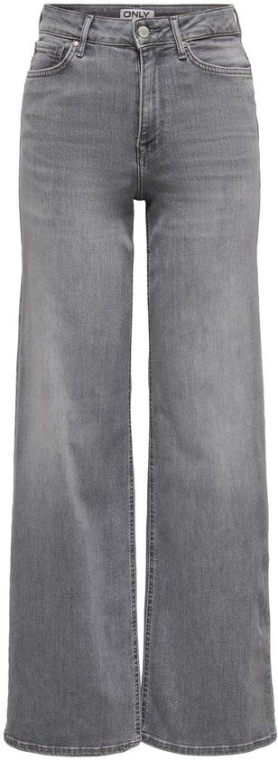 ONLY ONLMADISON Blush High Waist Wide Leg Jeans - Light Grey Denim - W25/L30