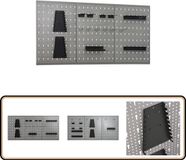 vidaXL Gaatjespaneel wandgemonteerd 3 st 40x58 cm staal