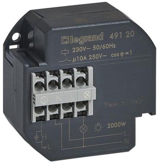 Legrand Geluidsarme teleruptor enkelpolig 10 AX - 230VAC - 50/60Hz