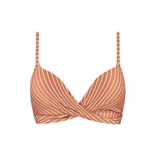 Beachlife Voorgevormde Beugel Bikinitop Textuur Lichtbruin/Ecru