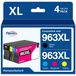 HP Cartouches d'encre multipack 963XL - Recyclées, lot de 4