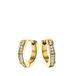 Lucardi Meisjes Oorring met plating - Kristal - Cadeau - Staal - Goudkleurig