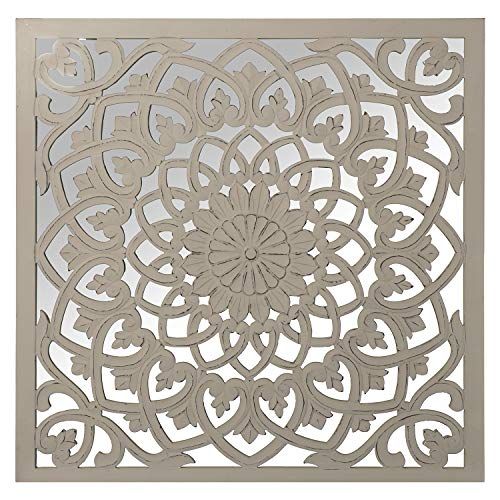 DRW vierkante wandkast met spiegel - wit - 120 x 120 cm