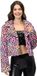 Boland - Jasje Fluffy candy luipaard (M/L) - Volwassenen - Luipaard - Festival - Rave - Bontjas - Teddy - Foute party