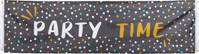 Boland Polyester Banner 'Party Time' Glitter & Glamour NYE Oudjaarsavond Verjaardag