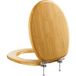 Cecipa Max Abattant WC Frein de chute – Abattant de toilette en MDF bois 44 cm – Installation rapide avec charnières réglables – Forme O Efecto Bambou