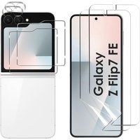 Phonillico® Gehard Glas voor Samsung Galaxy Z FLIP 7 FE met Camera en Kunststof Schermbescherming [Pack 2]