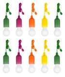 LEOFLA 10 draagbare led-gloeilampen, kleurrijke batterijen voor thuis, camping, tuin