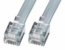 LINDY RJ-12 Telefoonkabel - 5m - Grijs