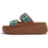 FitFlop Gen-FF Max Buckle Stripe-Webbing Two-Bar Slides BRUIN - Maat 37