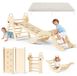 Structure d'escalade pour tout-petits - Aire de jeux intérieure en bois 7 en 1 - Jeu d'escalade - Toboggan - Convient aux enfants de moins de 3 ans - Set 03