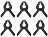 Benson Mini zeilklem/hobby clip set van 6x - 6 cm - kunststof - Zwart