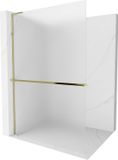 Mexen Kioto+ L paroi de douche avec étagère Walk-in 100 x 200 cm, verre dépoli, or