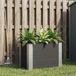 Maison Exclusive - Jardinière surélevée, noir, 50 x 30 x 36 cm, en WPC et aluminium