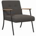 vidaXL - Fauteuil - Donkergrijs - Kratig - Wolachtig - Stof