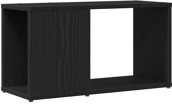 vidaXL Tv-meubel 60x24x32 cm spaanplaat zwart eikenkleurig