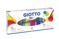 GIOTTO Stilnovo & Turbo Color – doos met 50 kleurpotloden en viltstiften met fijne punt + 40 viltstiften, 2,8-3,3 mm, verschillende kleuren