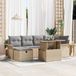 Maison Exclusive - Salon de jardin, 7 pièces, en polyrotin beige
