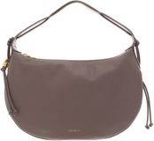 Coccinelle Leren Handtas Schoudertas Thess Handbag Grained Leather Warm Taupe
