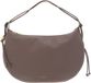 Coccinelle Leren Handtas Schoudertas Thess Handbag Grained Leather Warm Taupe
