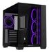ASUS A32 PLUS TG ARGB BLACK behuizing ATX met dubbele camera, ondersteunt 360 mm radiatoren en 420 mm grafische kaarten, 4 vooraf geïnstalleerde ARGB-ventilatoren, schoon kabelbeheer, panorama-design