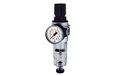 Filterregelaar RIEGLER Multifix-mini Filterregelaar met PC-houder en mano, 5 μm, BG 0, G 1/8, PE max. 16 bar, regelbereik 0,1-3 bar, afvoer: HA
