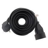 Zenitech verlengkabel, 16 A, HO5VV-F 3G1,5 mm², zwart, 3 m