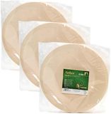 Humbert Feestbordjes - gebaksbordjes - van geperst hout karton - 30x - beige - rond - Dia 21 cm