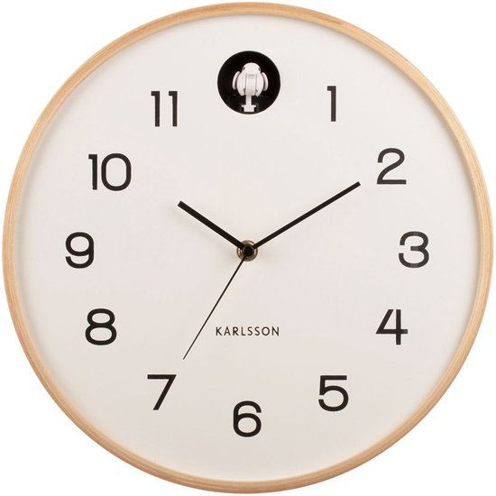 Karlsson Natural Cuckoo Wandklok - Wit