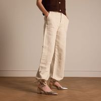 No Stress Dames Goudkleurige Leren Slingbacks Maat 41