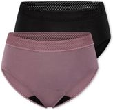 Schiesser 2PACK Retro Menstruatie onderbroekje - Schiesser Care Dames Onderbroek - zwart/mauve