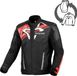 Macna Sevent waterdichte motorfiets textieljas - Zwart/rood/wit - Maat XL