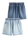 Next - Meisjes - Set van 2 pull-on shorts - Blauw