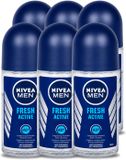 Nivea Fresh Active Roll-On Antiperspirant 50 ml - 6 pièces