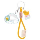 63185 Sleutel- en zakhanger pinguïn Waddle, 5 x 4 cm, vloeistof, geel, schattige vloeibare hanger, schattige accessoire charms, perfect cadeau voor katten- en Kawaii-fans