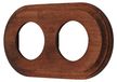 Cadre rétro en bois de hêtre, 2 pièces, modèle PR1, marron foncé