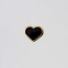 Design Letters Emaille Hart Charm Zwart (Goud), One size