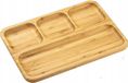Wilmax - Serveerschaal met Verdelers - Bamboe - 33 x 23 cm