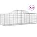 vidaXL Gabionen met boogvorm, 25 stuks, 200x50x60/80 cm, verzinkt staal