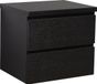 Meuble de salle de bain Angela 60 x 48 cm – Grain de bois noir – Meuble vasque suspendu avec plateau
