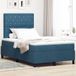 Maison Exclusive - lit boxspring LED avec matelas, bleu foncé, 120 x 200 cm, velours