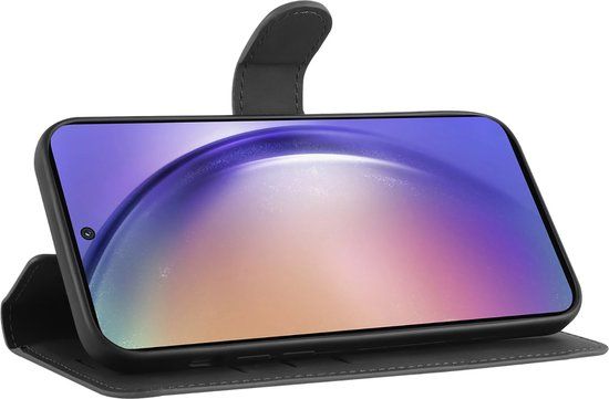 Just in Case Bookcase hoesje Samsung Galaxy A55 - Zwart - Kunstleer - 4 pasjes - Draadloos opladen