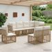 Maison Exclusive - Ensemble de jardin, modèle canapé, avec revêtement en polyester naturel