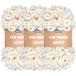 JubileeYarn Fun Finger Loops Garen - Jumbo Polyester - 100g/Skein - Ivoor - 3 strengen