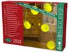 Konstsmide LED decoratieve lichtketting, neongroene papieren lantaarns, 12 warm witte diodes, 24V interne transformator, transparante kabel - 3191-903