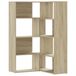 vidaXL Bibliothèque - 4 étagères - d'angle - 85x85x140 cm - Chêne Sonoma