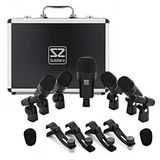 SubZero 7-delige Drummicrofoonset met Koffer en Klemmen